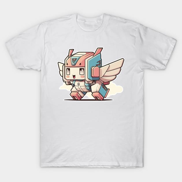 Colourful kawaii mech robot modern illustration T-Shirt by Quixar